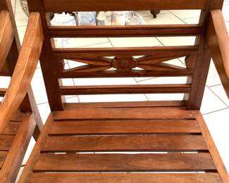 #29 - $220 - Set of plantation style armchairs.