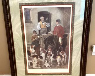 #39 - $90 - "Mine Host" art print, painted by Edwin Douglas, published by Henry Graves & Comp. 1883 - London - later repro - 31x40".