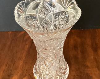 #47 - $50 - Crystal cut vase, 9".