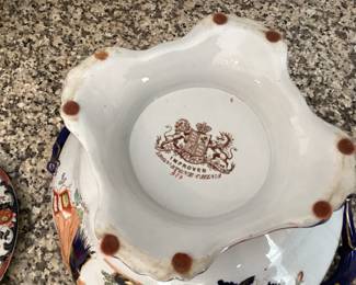 #67 - $120 - Mason's tureen, Imari or Mandalay, blue multi color.