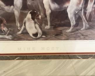 #39 - $90 - "Mine Host" art print, painted by Edwin Douglas, published by Henry Graves & Comp. 1883 - London - later repro - 31x40".