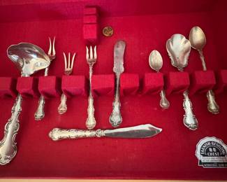 #E2 - $2,500 - Sterling Gorham Strasbourg - 54 pieces - 63oz