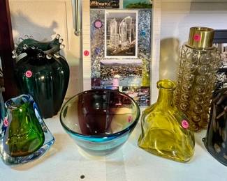 Lenox, Murano, Hand Blown vases 