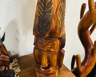 Hand Carved Native American Chief. Awesome.