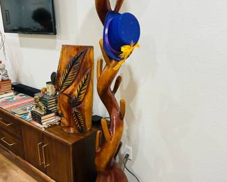 Hand Carved from one Piece of Wood. Imported from Dubai.
