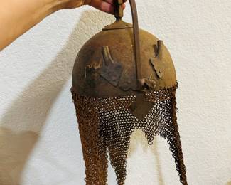 Antique Helmet with Chainmail