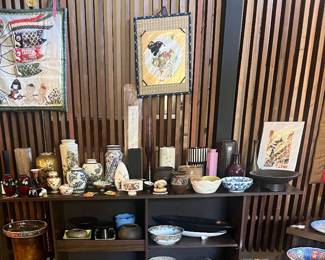 Japanese vases, pottery, art