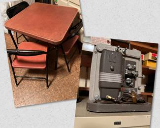 Children folding set, vintage projector