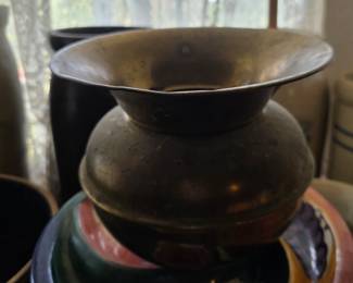 Brass spittoon