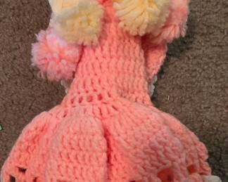 Hand crocheted dolls and clothes 