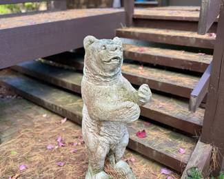 LARGE CONCRETE STANDING BEAR