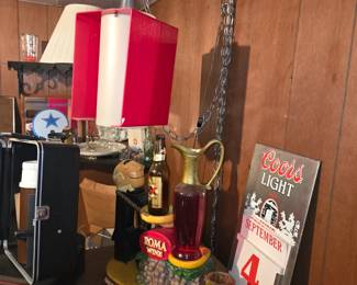 great swag light and barware