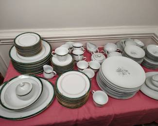 2 great sets of mid century and vintage fine China (both in perfect condition and both are 52 piece sets.,)