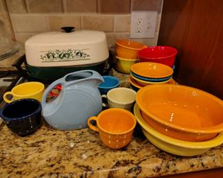Lots of homer Laughlin fiesta ware.
