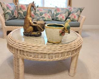 Great wicker mid century set