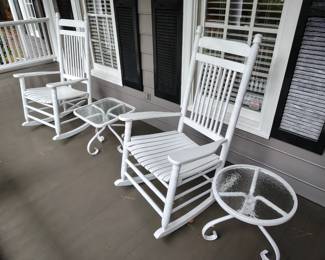 Great rockers and other outdoor furniture.