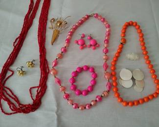 Lots more not pictured vintage costume jewelry.