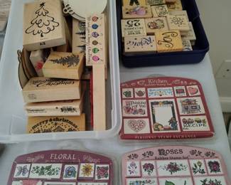 Hundreds of stamps and stamp sets.