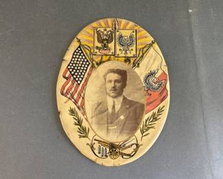 Lot 9 – Vtg Tin/Celluloid Military Commemorative Picture