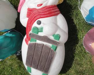 snowman with sled $65