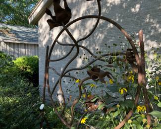 Gorgeous Wrough Iron Yard Art curated from The Chicago Flower Show.