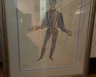 Original Costume Sketch, "Sal Ailello", by Rene Dubois.