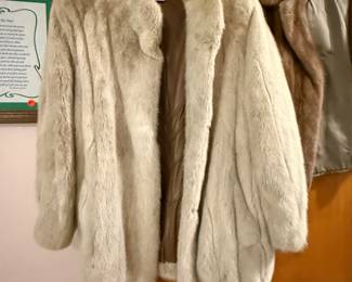 Mink and leather reversible jacket