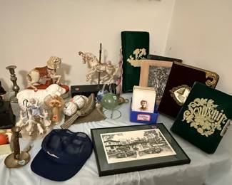 Antique photo albums and photos, Milt Wilcox signed baseball cap,