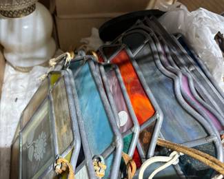 Stained glass pieces
