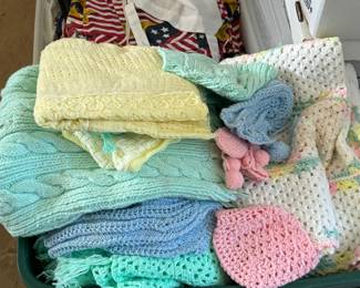 Baby quilts, hats, booties