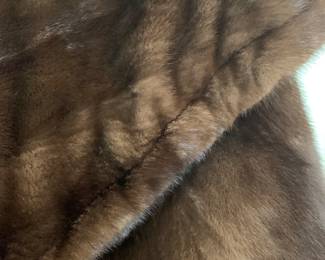 Up close of the mink coat