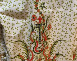 Very cool vintage men’s shirt with guitar