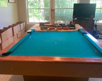 Vintage pool table -available for pre-purchase. You must disassemble and move