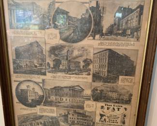 Nashville of other days framed newspaper