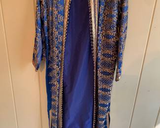 Middle Eastern embroidered silk coat