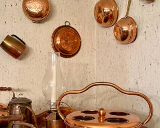 Collection of Copper Kitchenware 