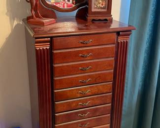 Jewelry Armoire with Mirror