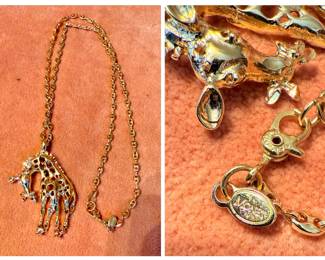 Monet Chain and Giraffe Pendant 