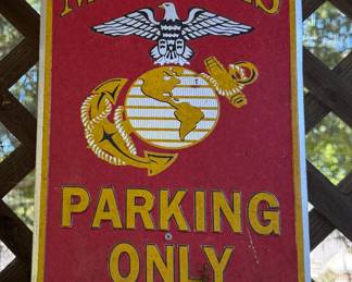Marines Parking Only Sign