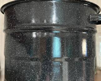 Speckled Black Enamelware Canning Pot 