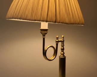 Vintage Brass Trumpet Lamp