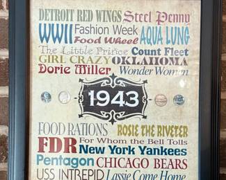 Framed 1943 Coin Set