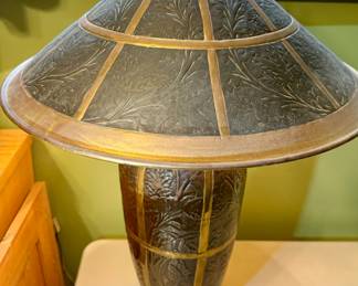 Vintage 2-Tone Brass Lamp