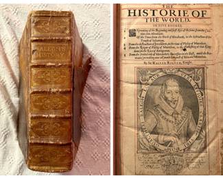 1634 edition "The Historie of the World" by Sir Walter Raleigh
