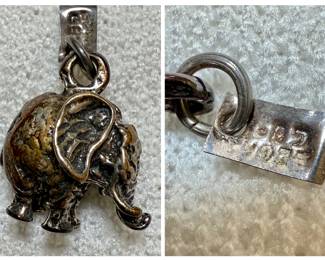 Sterling Elephant Pendant 