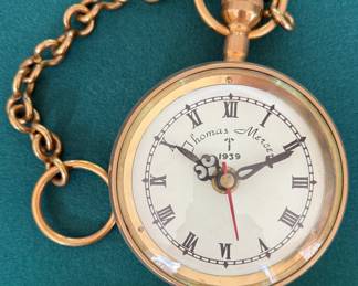 Thomas Mercer 1939 pocket watch style desk clock