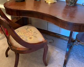 John Stuart Inc Kidney-Shaped Desk and Chair