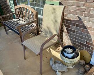 Outdoor Bench and Armchair 
