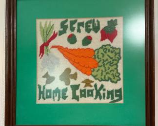 Needlepoint kitchen decor