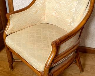 Faux Bamboo Chippendale-Style Tub Chair